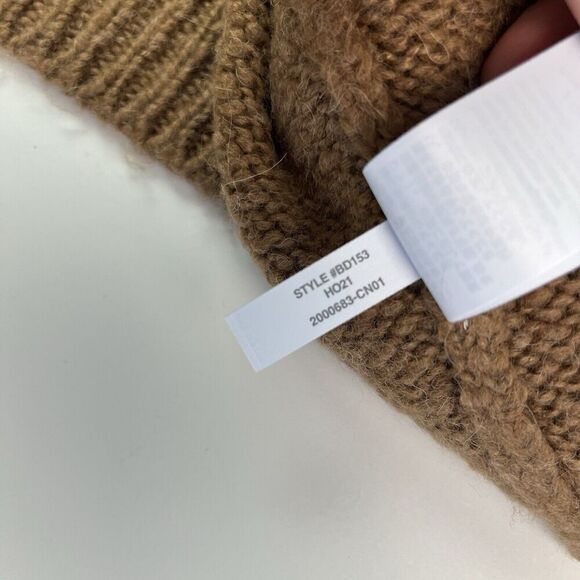 J Crew Pullover Sweater M Brown Wool Alpaca Oversized Chunky cabincore - Picture 13 of 14